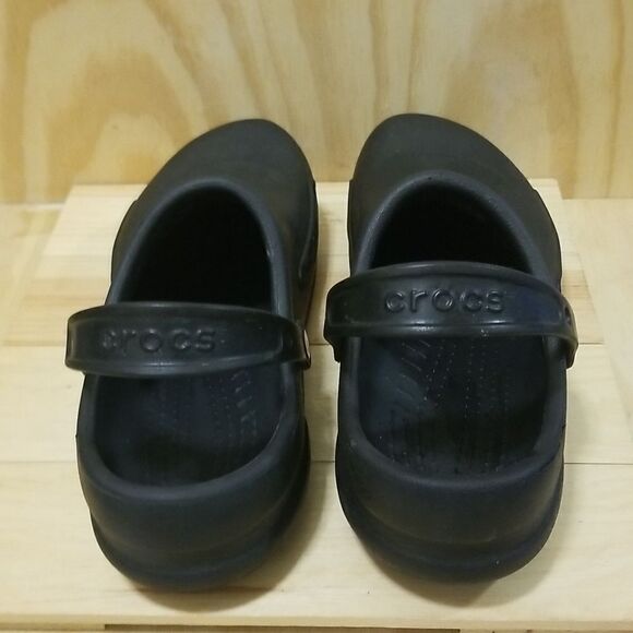 Crocs Non-Slip BISTRO Work Shoes Clogs Closed Toe Black Lock Mens size 13 - Picture 4 of 8